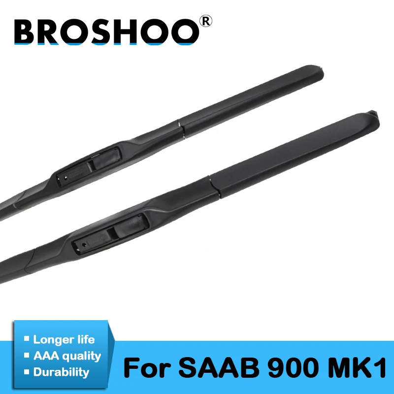 BROSHOO Auto Rubber Wiper Blades For Saab 900 MK1 Fit Standard Hook Arms 1983 1984 1985 1986 1987 1988 1989 1990 1991 1992 1993 |