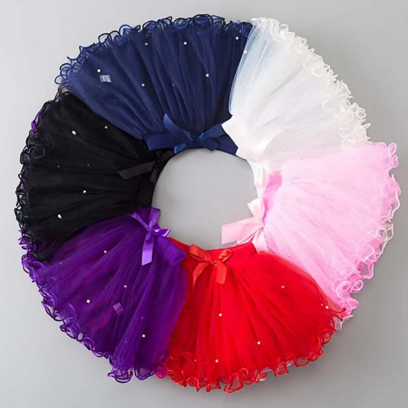 

girls skirts for 2-8 Years 6 colors girls tutu skirts lovely fluffy pettiskirt lace kids dance skirt spring autumn summer skirts