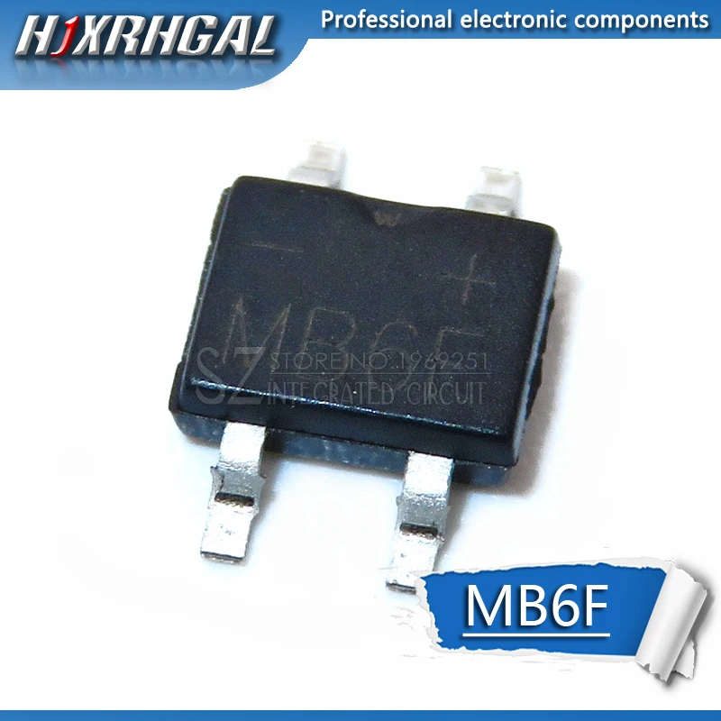 100 шт. MB6S MB6M MB10S MB10M MB6F 0.5A 600 в Миниатюрный Мостовой выпрямитель новый оригинальный