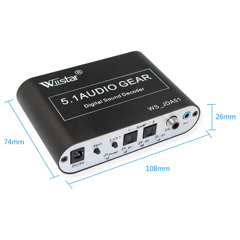 2 м spdif кабель + 5 1 аудио декодер SPDIF коаксиальный к RCA dolby DTS AC3 цифровой усилитель