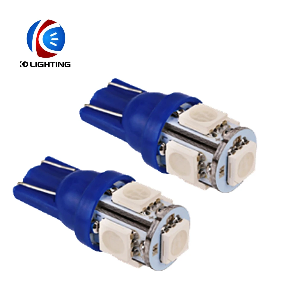 KD 50 шт./лот DC 12V T10 LED W5W 5050 5SMD 192 168 194 Светодиодные Автомобильные лампы клиновидные