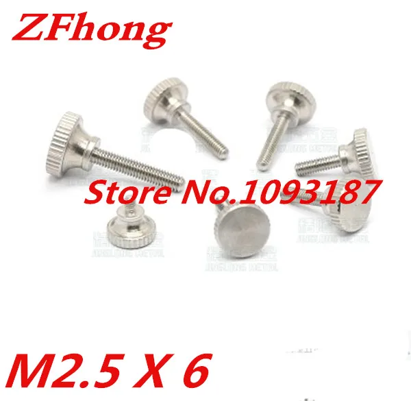 

50pcs/lot High Quality M2.5*6 Stainless Steel 304 Knurled Step Hand Screw