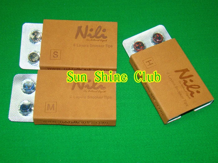 Бесплатная доставка! 6 шт./лот оригинальные наконечники для бильярдного кия NILI из