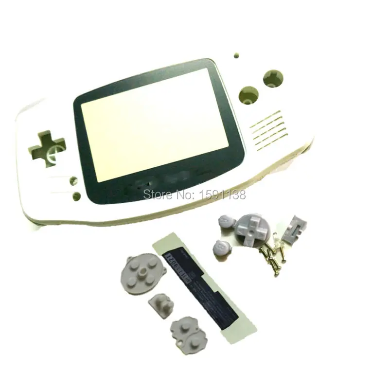 Новый Белый Цветной корпус Shell для GameboyAdvance с Пластик Экран объектив поставляется