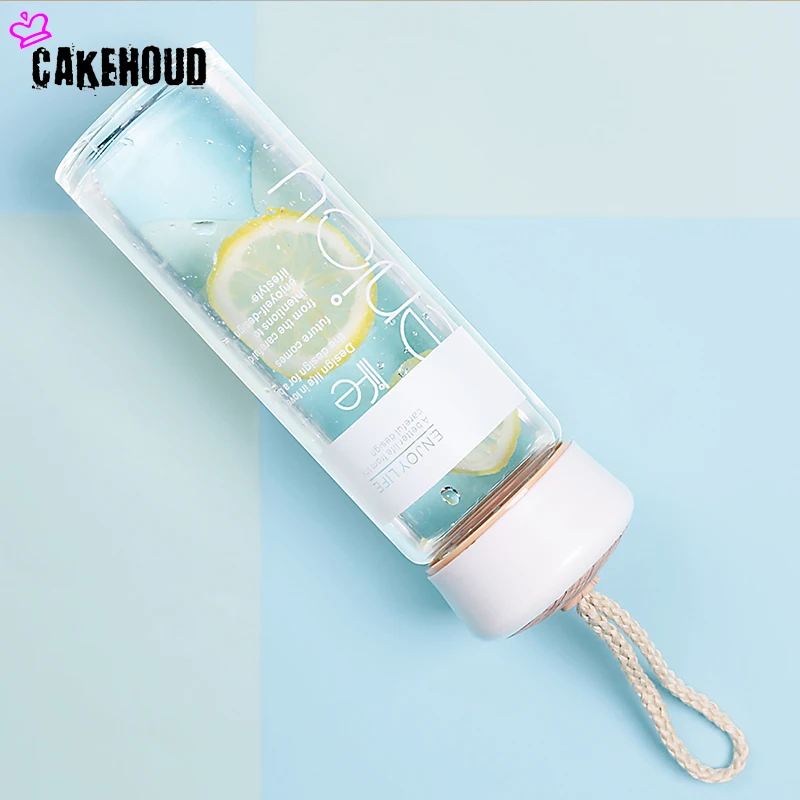 CAKEHOUD 400 мл Студенческая стеклянная переносная крышка креативная свежая и милая