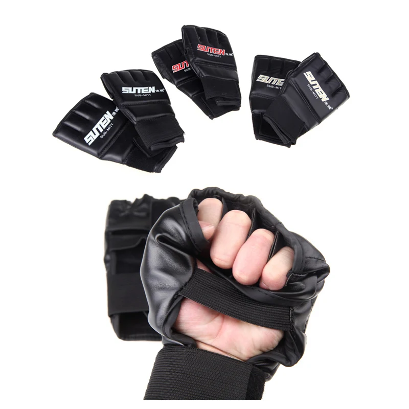 Перчатки из ПУ кожи MMA Muay Thai тренировочные Боксерские перчатки для взрослых