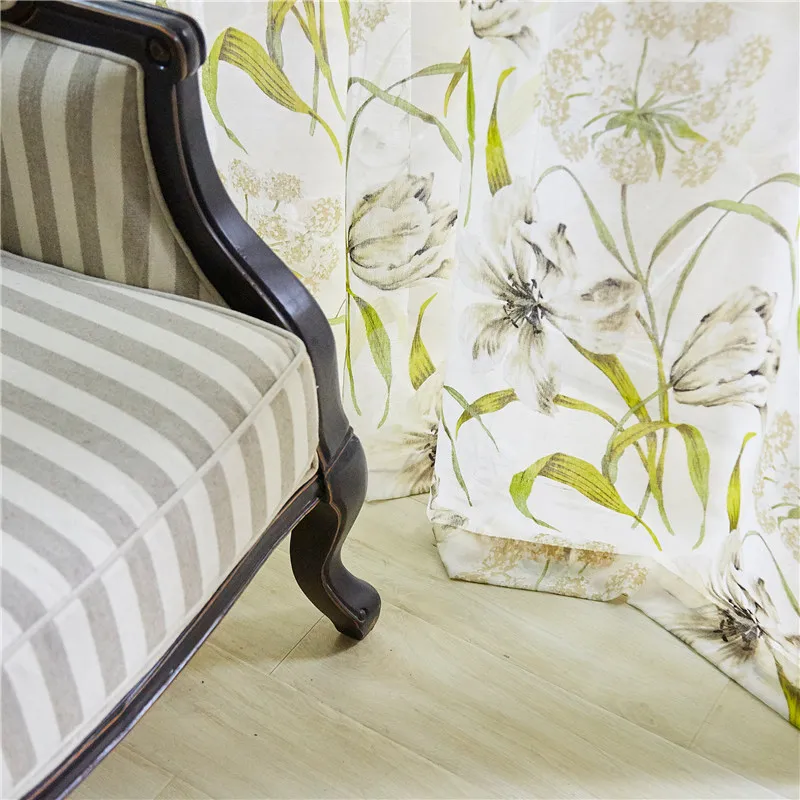 Занавески CITYINCITY американские с цветочным принтом занавески для гостиной