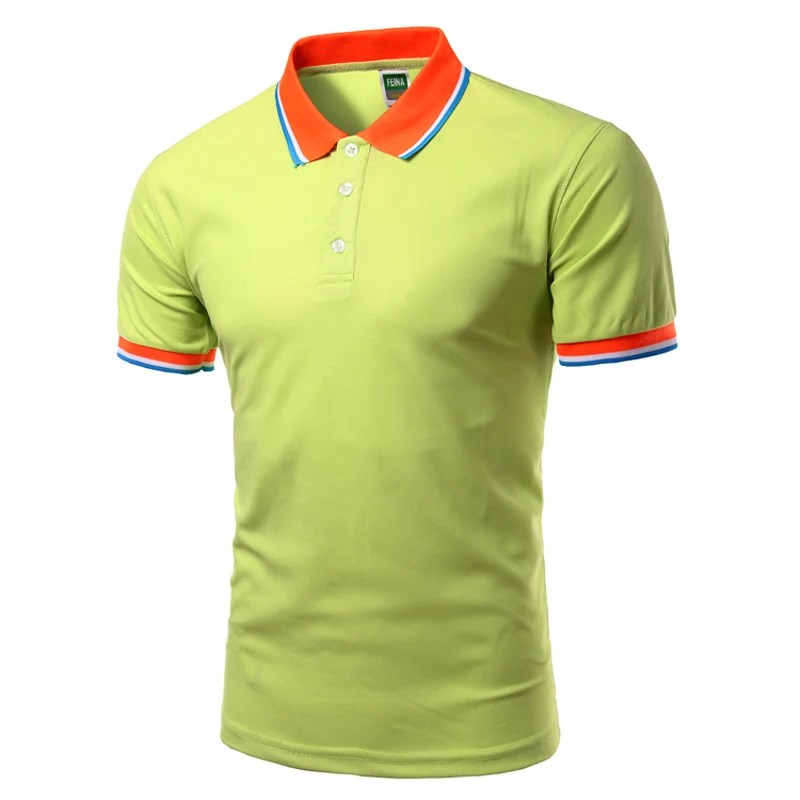 Новинка мужские Поло 2017 летние однотонные модные рубашки поло с коротким рукавом