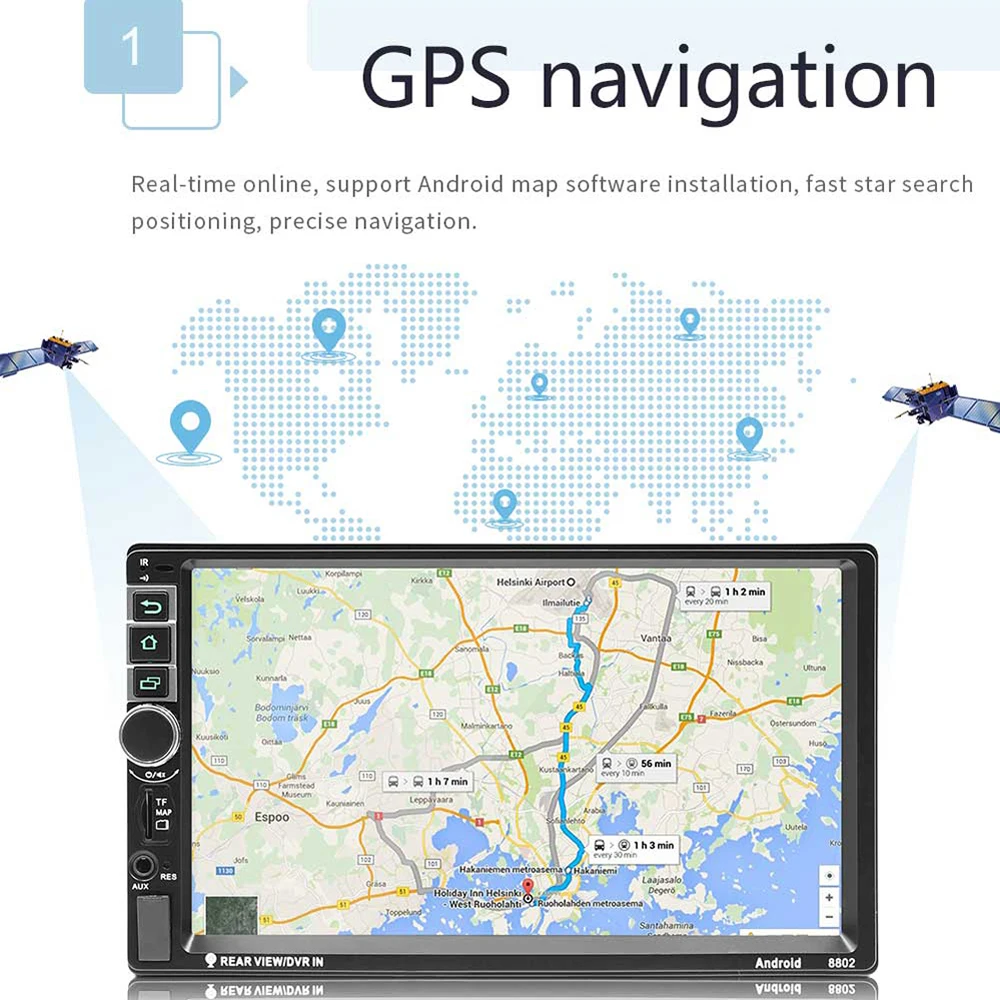 AMPrime 2 Дин Радио Android gps Мультимедиа MP5 плеер Bluetooth FM авто 7 &quotHD сенсорный экран