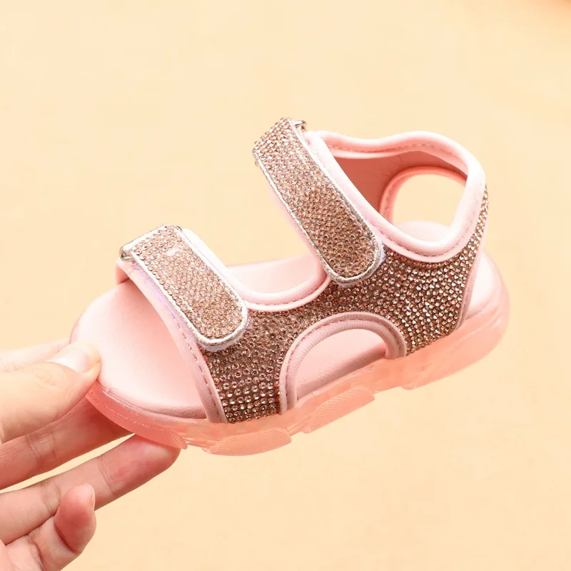 

Baby Sandals Rhinestones Baby Girls Sandals 1-2 Years Old Children's Beach Sandals Princess Sandals Toddler Shoes