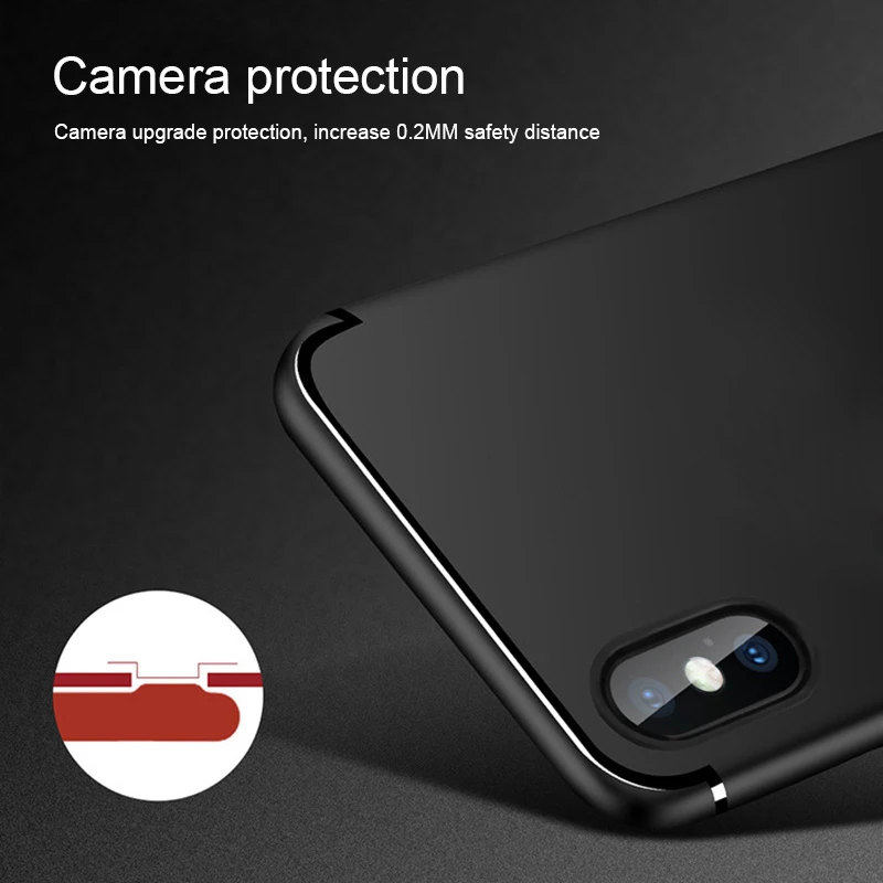 Ультратонкий чехол для телефона iPhone 11 Pro X 10 XR XS Max 5 5S SE 6 S 7 8 Plus 6Plus 7Plus мягкий