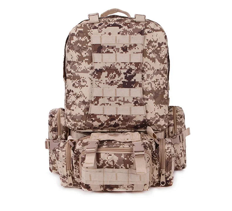 Открытый военный Molle тактические рюкзаки 50L Весна Mochila рюкзак походный Кемпинг Водонепроницаемые сумки 600D камуфляж