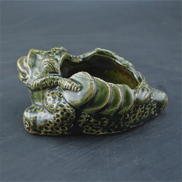 Qianlong year fambe toad с маленькой цветной глазурью антикварное фарфоровое украшение для