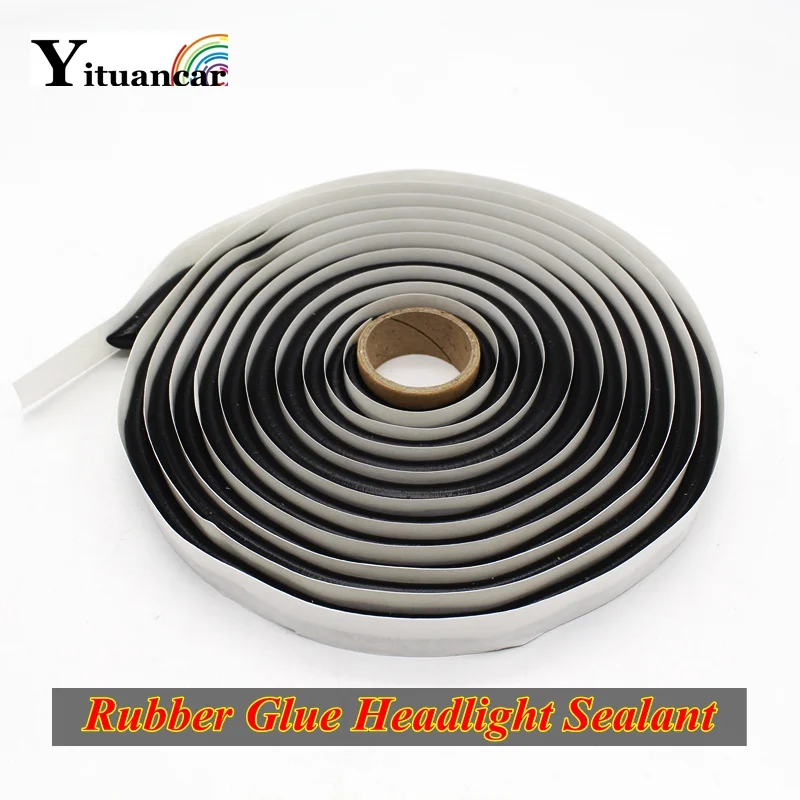 

Черная Бутилкаучуковая клейкая лента Yituancar 1X 4M, герметик для фар, Модифицированная клейкая лента для задних фар, автомобиля