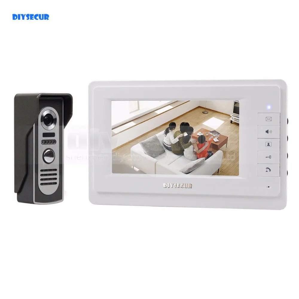 DIYSECUR 600 TVLine камера дюймов 7 TFT цвет ЖК дисплей телефон видео домофон дверные звонки