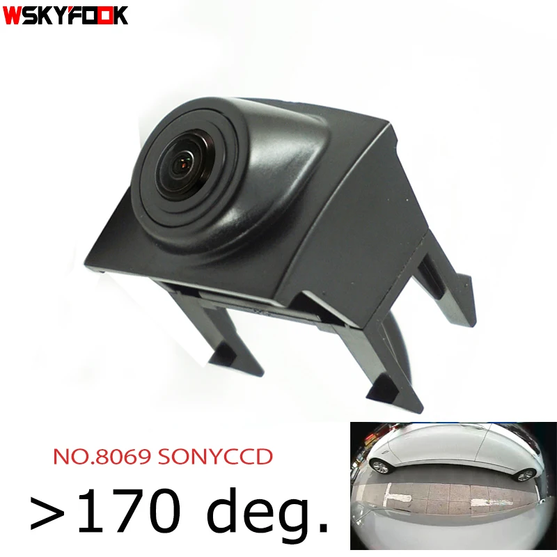 Закрыть 180 ccd HD камера для ford Mondeo S-max Escape Kuga фронтальная камера автомобиля Передняя решетка фронтальная камера ночного видения