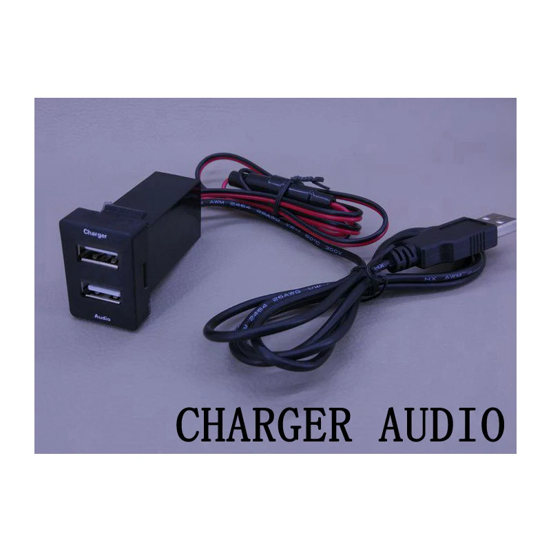 Автомобильное зарядное устройство USB разъем отображение напряжения температуры