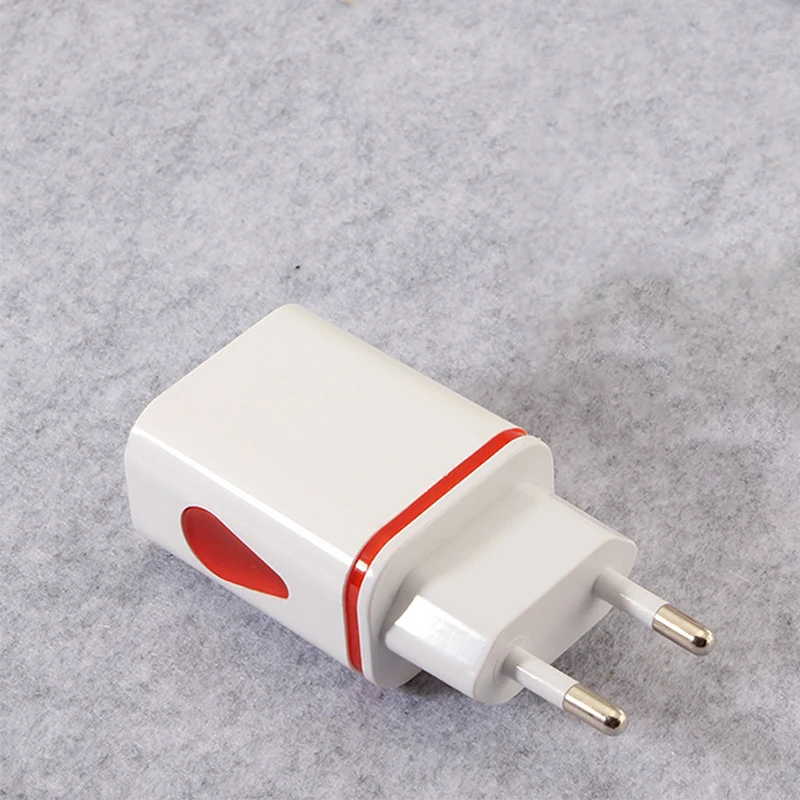 EU Plug 2 порта светодиодный зарядное устройство от сети переменного тока с usb