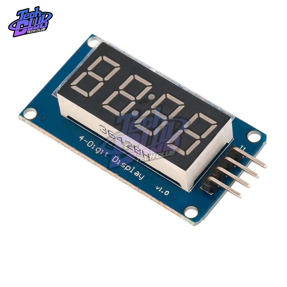 TM1637 4 Bits Digital LED Display Module for Arduino 7 Segment 0.36 inch Clock RED Anode Tube Four Serial Driver Board Pack | Инструменты