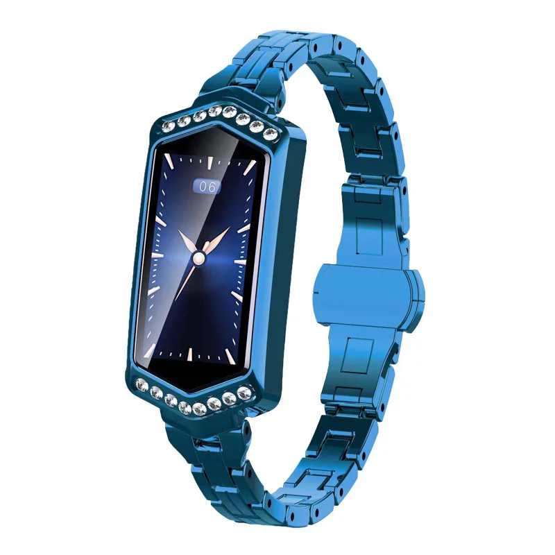 Blue Greentiger B78 gps Смарт-часы для женщин IP67 Водонепроницаемый фитнес-трекер Браслет монитор сердечного ритма кровяное давление Smartwatch VS H8 - Цвет: Blue
