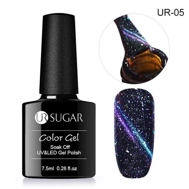 laserUR 05 Ur Sugar 7,5 мл светящийся УФ-Гель-лак кошачий глаз светится в темноте 3D Магнитный Гель-лак для ногтей - Цвет: laserUR 05