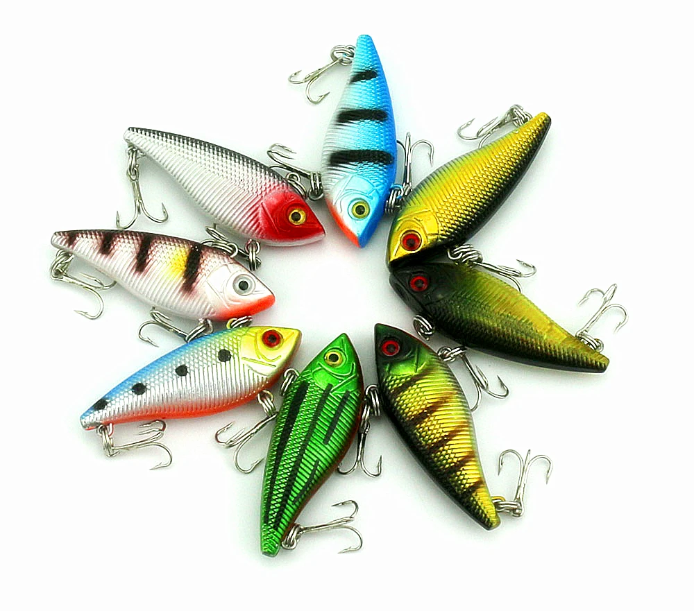 

Big Sale 8pcs Winter VIB Fishing Lure Hard Artificial Baits Lead Inside Vibration Fishing Tackles Blade Swimbait Wobblers 5cm 6g