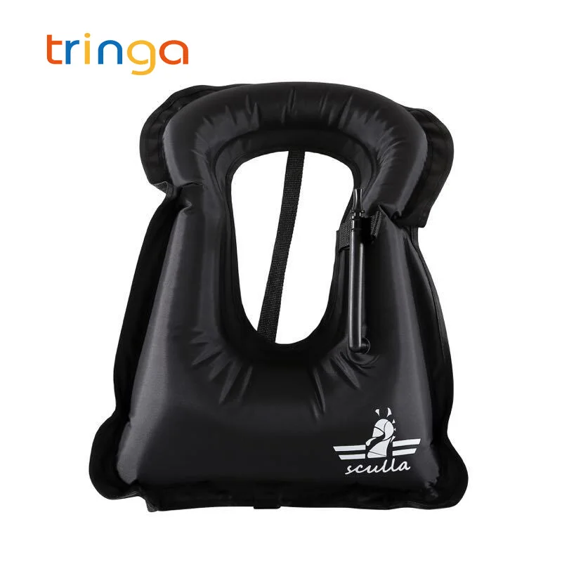 Легкий плавающий надувной спасательный жилет для плавания с пряжками безопасный