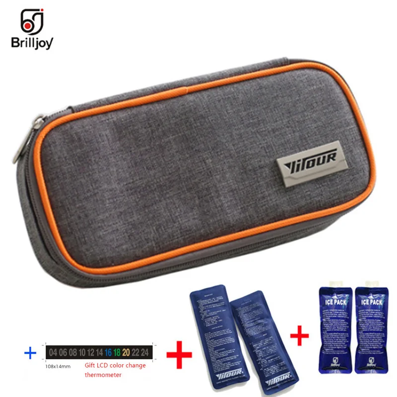 Insulin Cooler Bag Brilljoy высококачественный Дорожный Чехол для инсулина, сумка-холодильник для инсулина, портативная изолированная сумка, сумка-холодильник, алюминиевая фольга, сумка для льда - Цвет: Insulin Cooler Bag