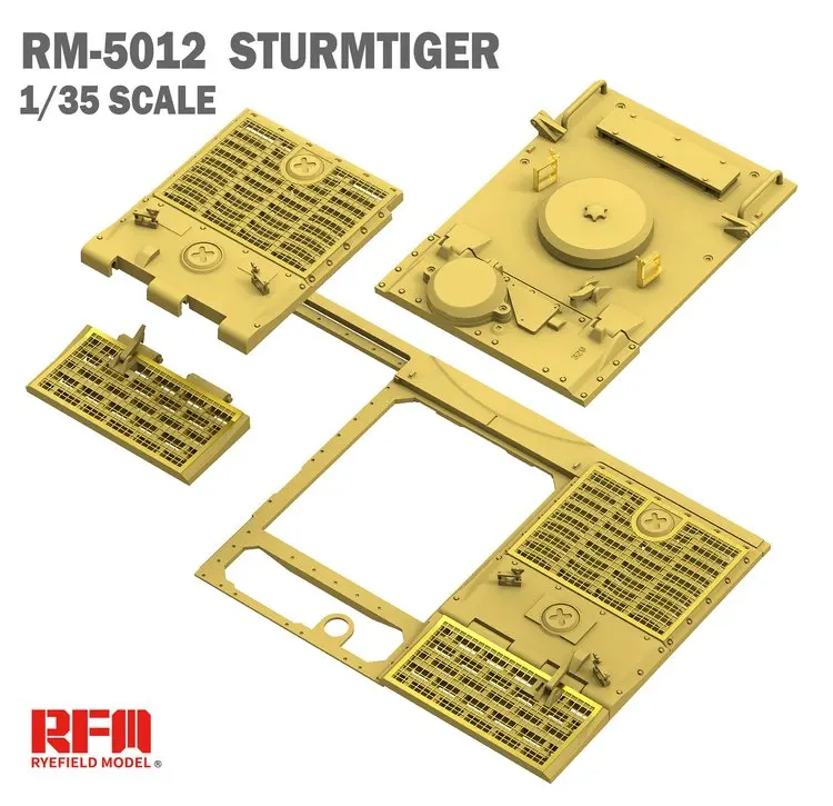 Rye модель поля RFM RM-5012 1/35 Sturmtiger RM61 L/5,4/38 см w/Полный Интерьер-весы модельный комплект