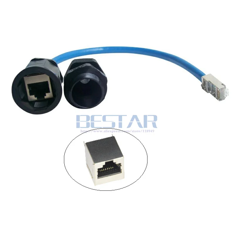 CAT6 CAT 6E водонепроницаемый соединитель RJ45 Ethernet LAN RJ 45 AP открытый сетевой мост M20