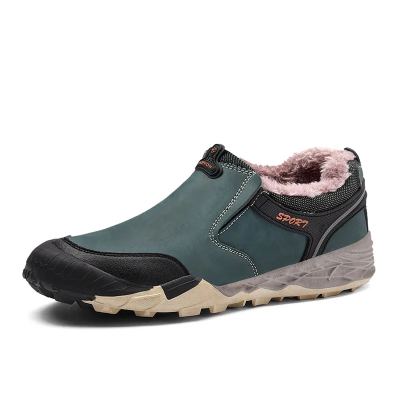 38-46 зимняя обувь из натуральной кожи мужские ботинки высокого качества теплые