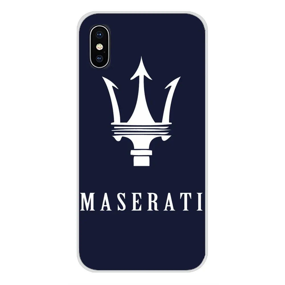Maserati Автомобильный логотип аксессуары чехлы для телефонов Чехлы Apple iPhone X XR XS MAX 4 4S