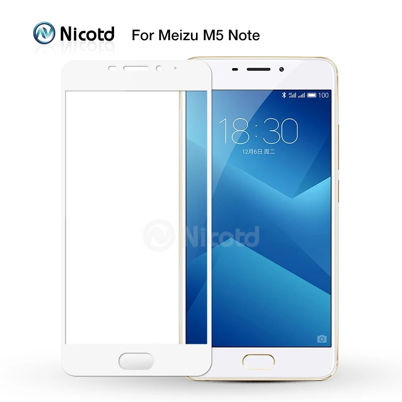Никотд для Meizu M5C M5S цветной 2.5D полное покрытие закаленное стекло Защита экрана