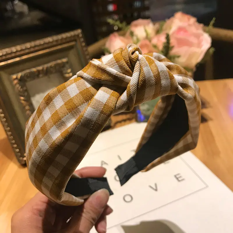 7 Fancygirl Новое поступление однотонная цветная вязаная повязка на голову для женщин повязки для волос головные уборы для девушек аксессуары для волос - Цвет: 7