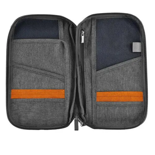 Дорожный кошелек держатель для паспорта органайзер с RFID защитой карт документов