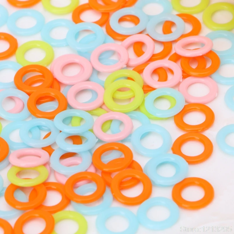 100 штук упак. Сделай Сам кроше кольцо круг крюк пластиковый инструмент Ремесло