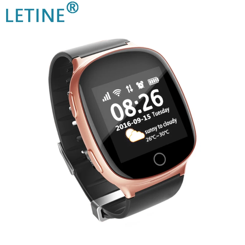 Letine D100 sos часы для пожилых людей умные сотового телефона с слотом sim карты gps