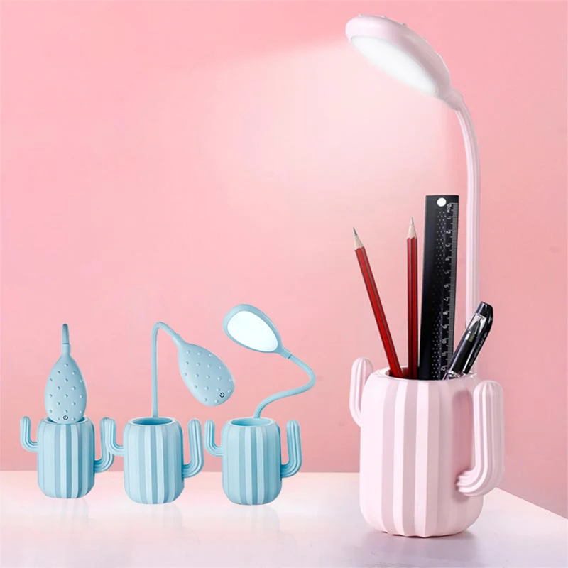 Светодиодная настольная лампа кактус лампе USB зарядка сенсорные светодиодные