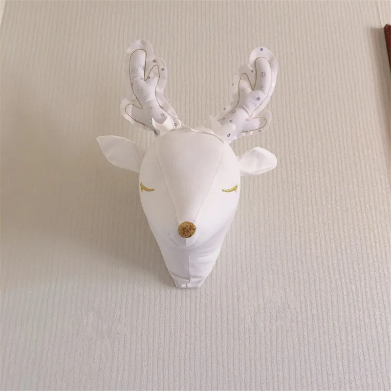 Old Style Deer Детская 3D настенная голова животного крепление Слон/Жираф/зебра настенная детская комната животное стенные скульптуры в виде рыб - Цвет: Old Style Deer