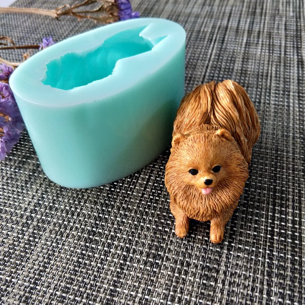 PRZY DW0132 silicone mold soap mould 3d animals Cute dog handmade soap making molds candle silicone dogs mold resin clay mold