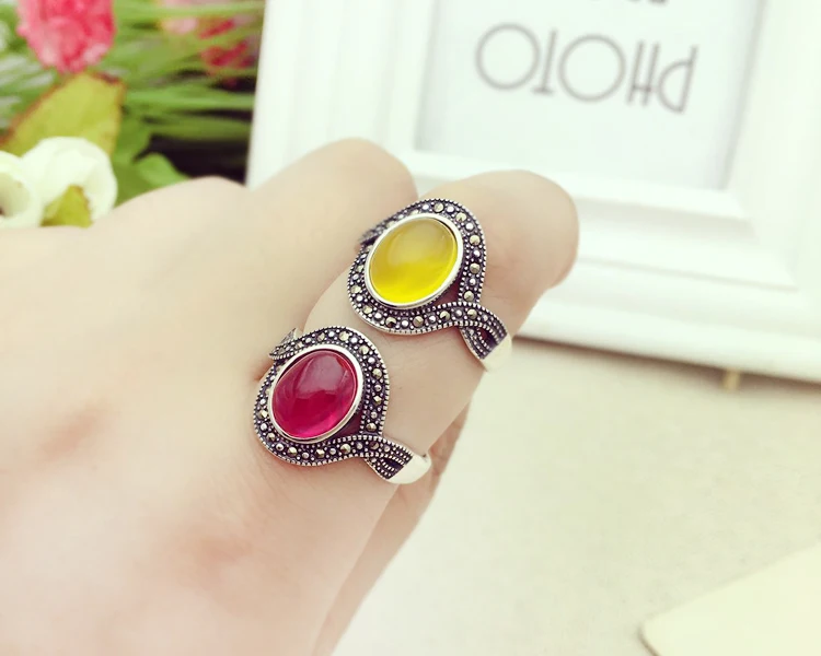 100% Sterling 925 Silver Color DIY Jewelry Adjustable Oavl Ring Blank Inner 8*10MM Setting Gemstone Base Tray Antique Plate | Украшения и