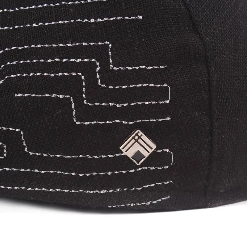 Kagenmo Unisex Visor Short Brim Thin Cotton Adjustable 56-58cm Leisure Wash Cotton Beret Outdoor Breathable