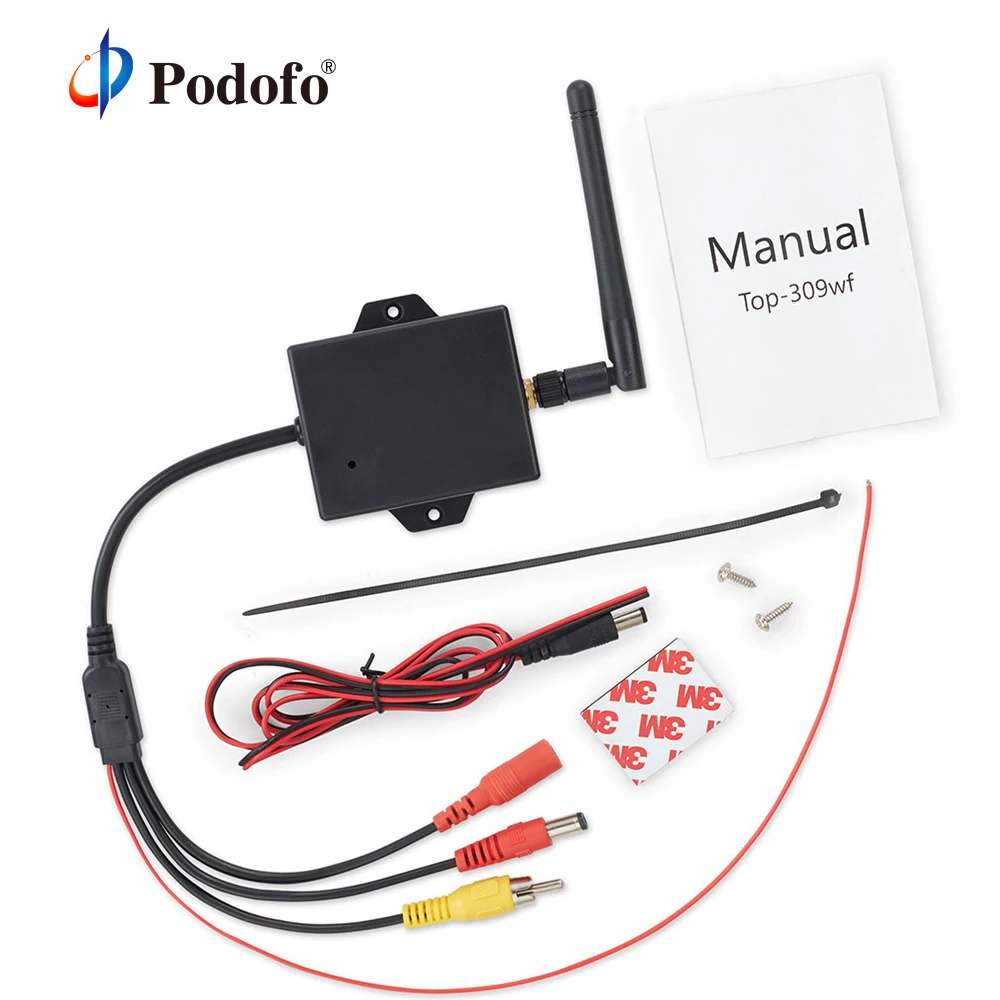 Podofo Автомобильная резервная камера видео в реальном времени Wifi передатчик