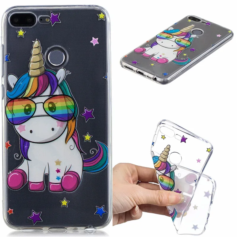 For Huawei Honor 9 Lite Case Soft TPU Silicone Painted Back Cover for lld l31 Coque Honor9lite Phone |