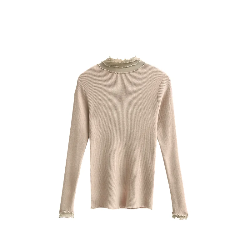 

In the autumn of 2017 new Korean lady slim shirt sweater shirt semi turtleneck sweater all-match students