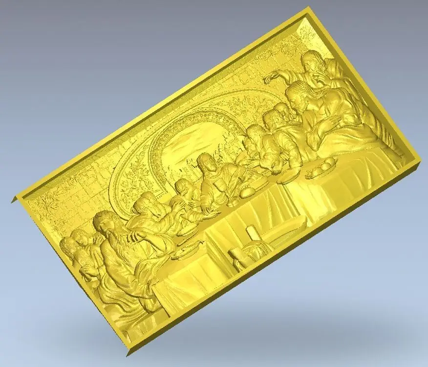 3d модель рельef Panno_Last_Supper для ЧПУ в формате STL|3d model relief|for cncmodel |
