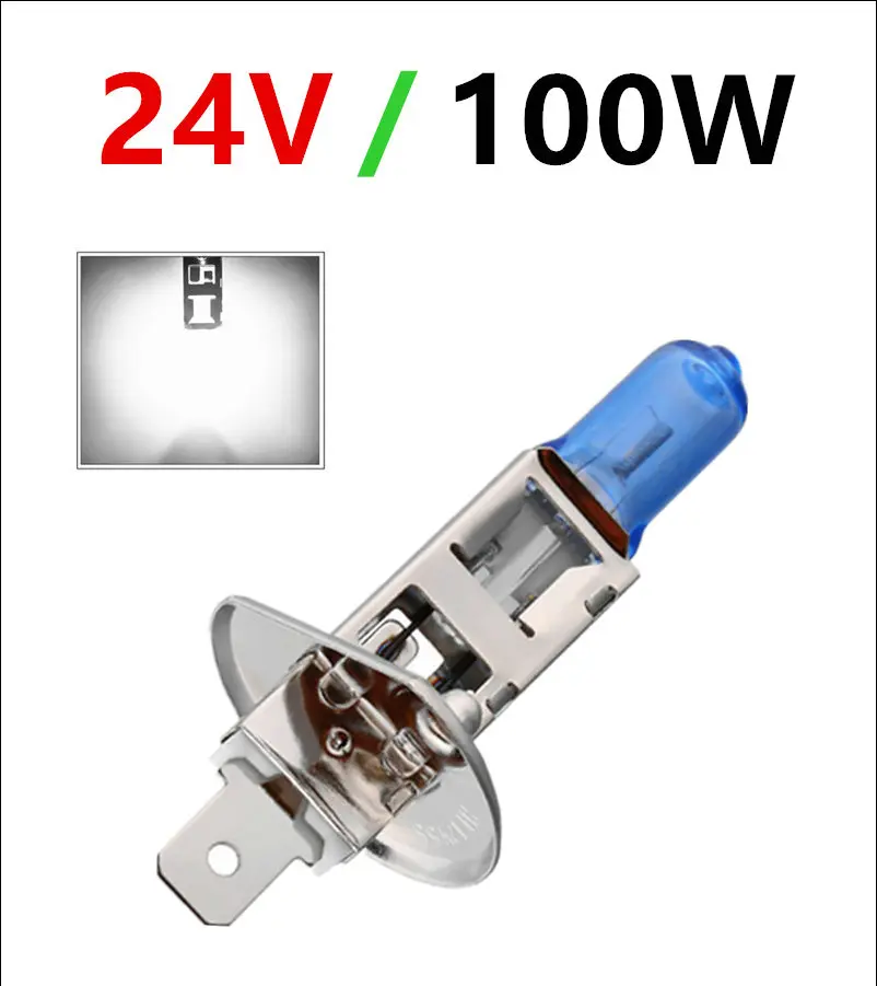 H1 H3 H4 H7 100W 24V супер яркий белый светодиодный автомобильный светильник галогенная