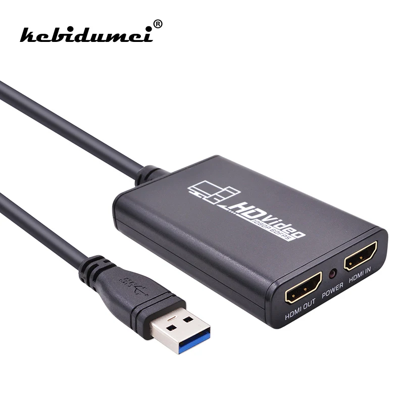 Видеопреобразователь 1080P HD для захвата видеоигр USB 3 0 двойной HDMI совместимый
