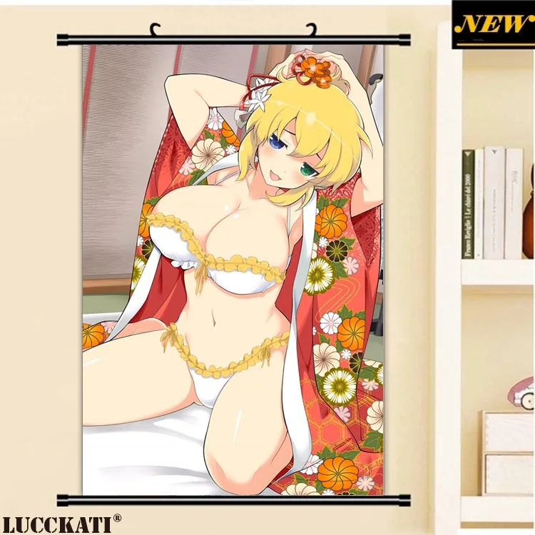 40X60 см Senran Kagura Burst Games бикини сексуальный loli CAME мультфильм аниме настенные
