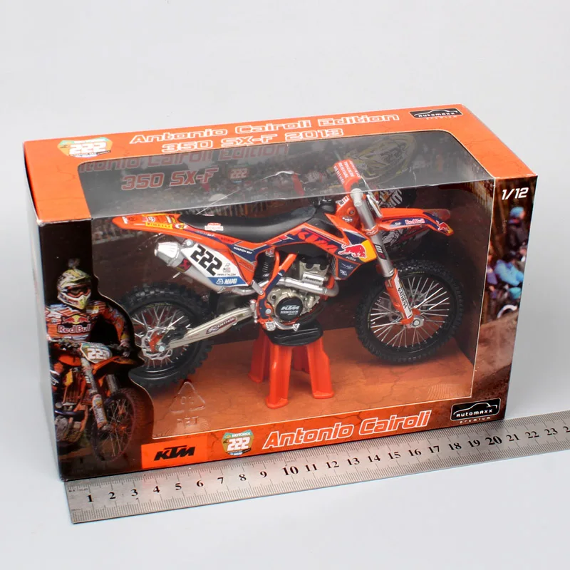 1/12 KTM 350 SXF SX-F мотоциклистов 222 Tony Cairoli MX1 масштабная модель мотоцикла под давлением Миниатюрная модель redbull и автомобиль игрушки автомобили